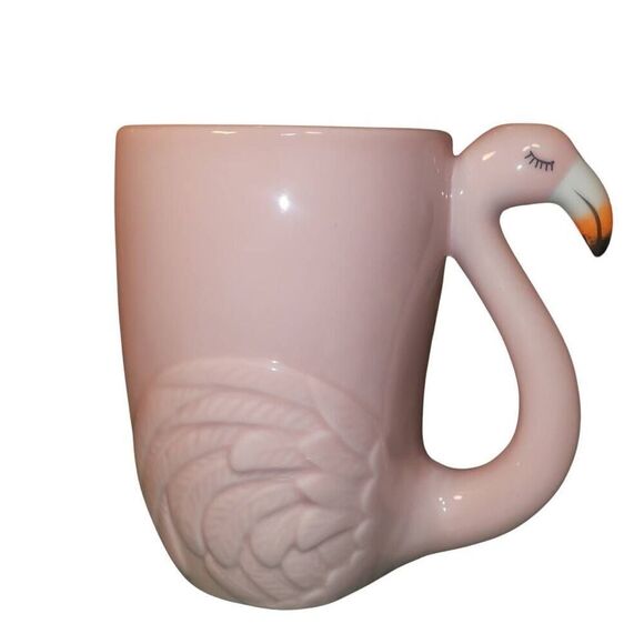 Super Cute Pink Flamingo Coffee Mug - Picture 2 of 6